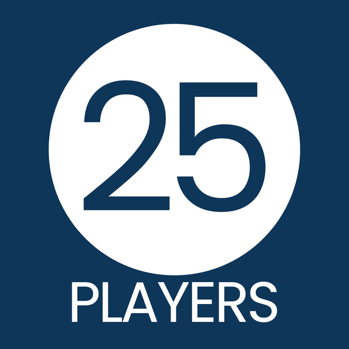 Juego de fiesta de Navidad: Copos de nieve azules - Juego de adivinanzas All Things Winter y juego de palabras de anagrama de copo de nieve - Paquete de dos juegos - 25 tarjetas de juego de doble cara