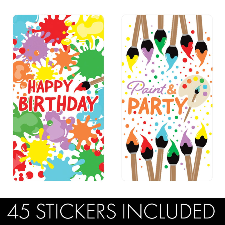 Art & Painting: Kid's Birthday - Hershey's Miniatures Candy Bar Wrappers Stickers - 45 Stickers