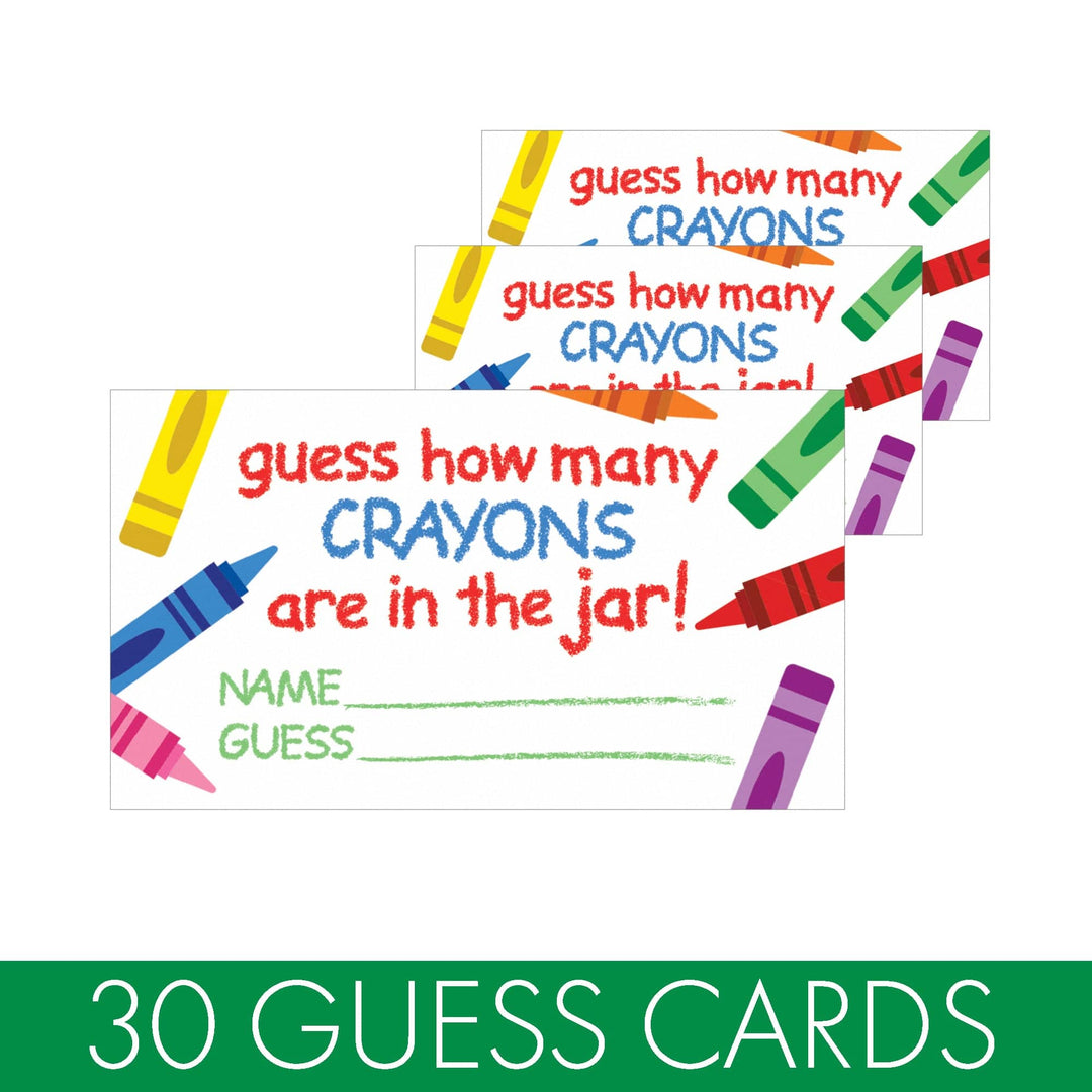 Back to School Party Game: Guess How Many Crayons in the Jar Game