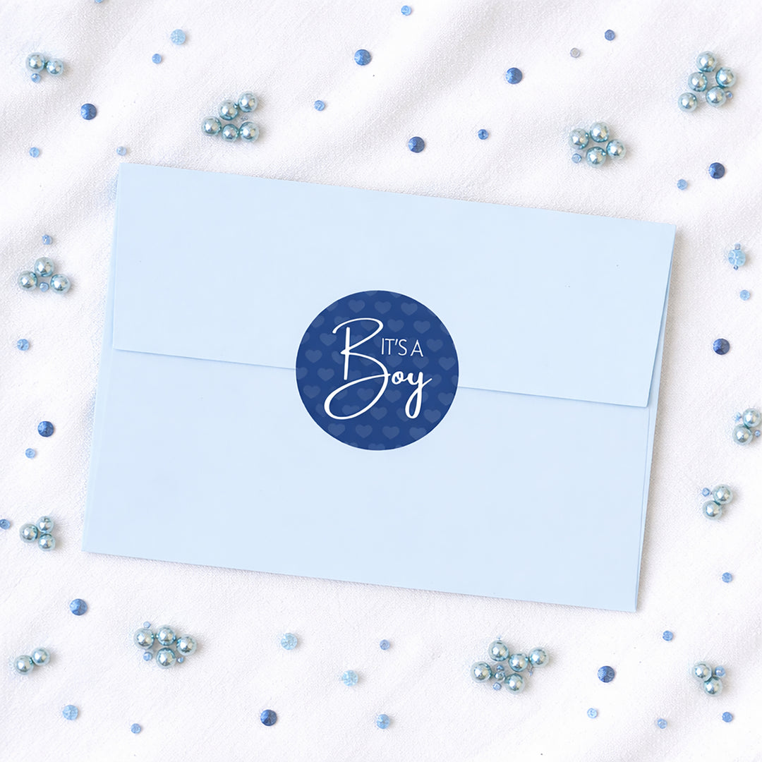 Sweet Baby Boy: Blue -  Baby Shower Stickers  - 40 Stickers