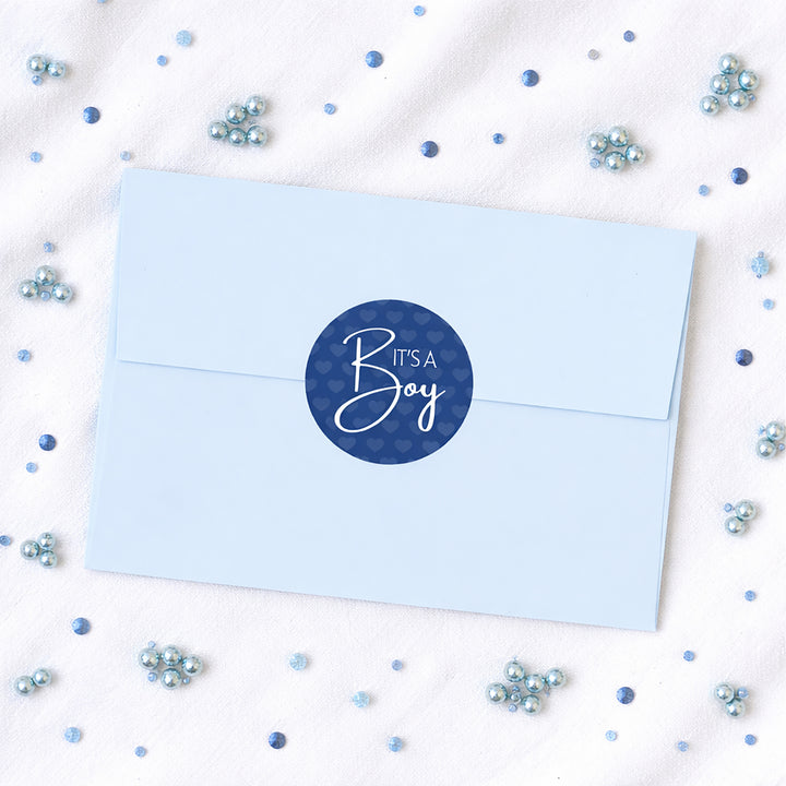 Sweet Baby Boy: Blue -  Baby Shower Stickers  - 40 Stickers