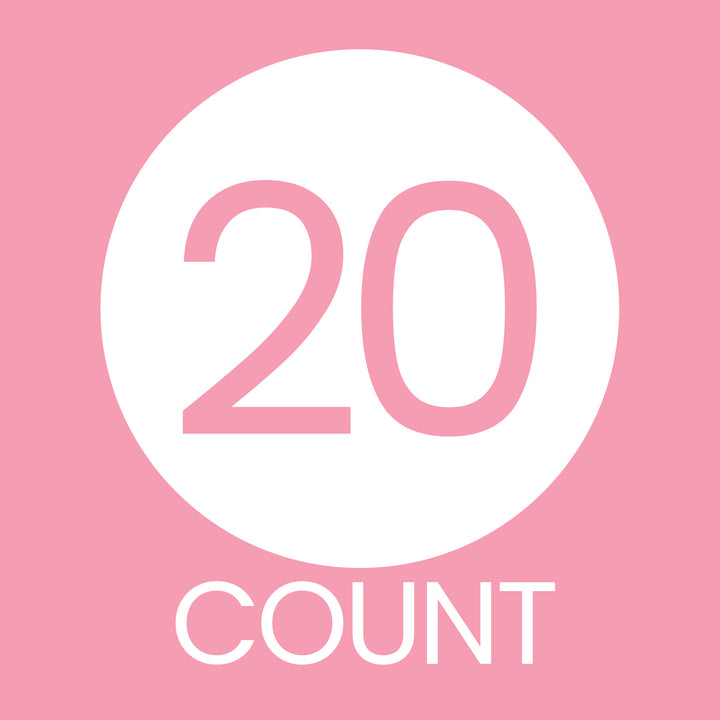 50th Birthday: Floral - Water Bottle Labels - 20 Waterproof Stickers