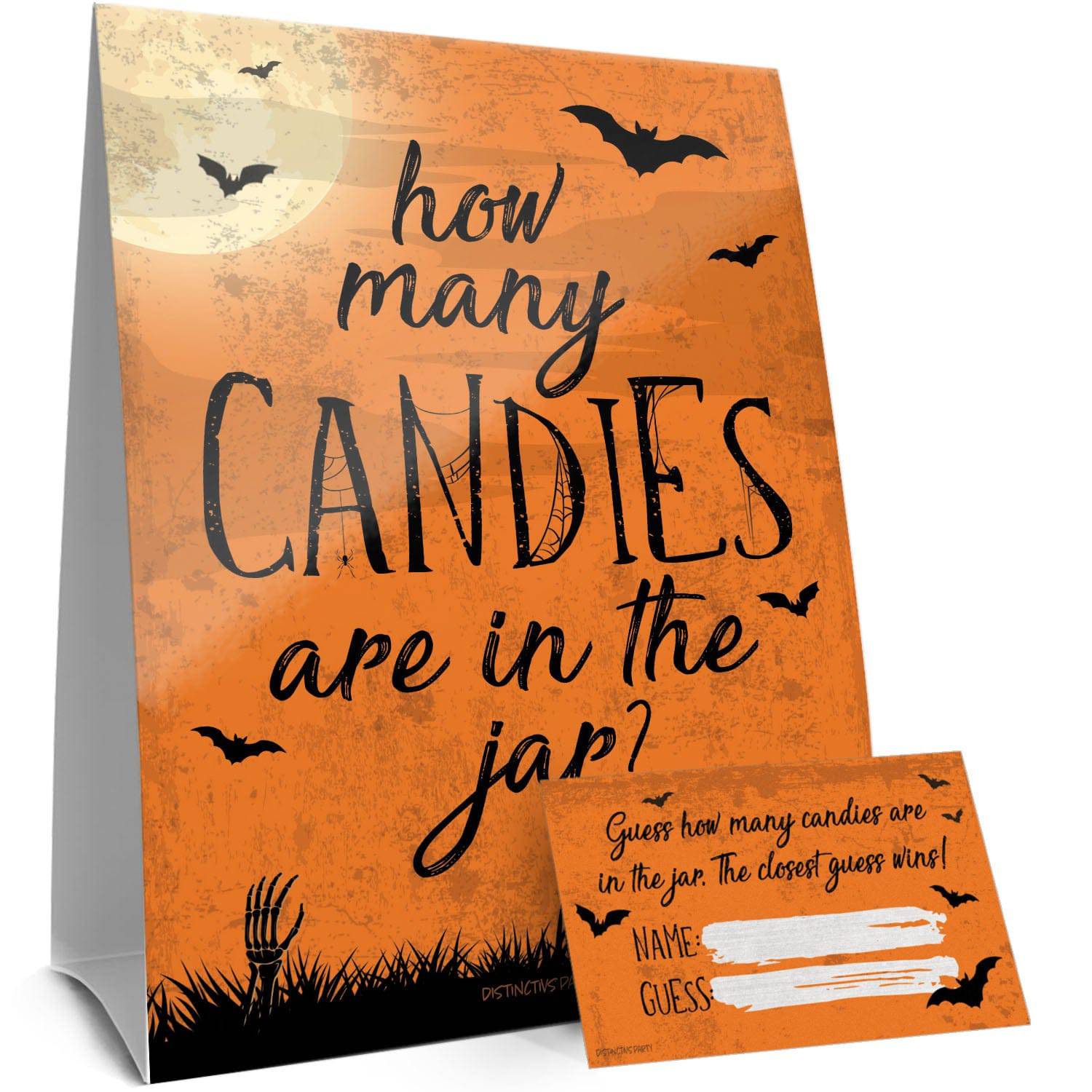 Full Moon: Halloween How Many Candies in the Jar Party Game - Distinctivs Party