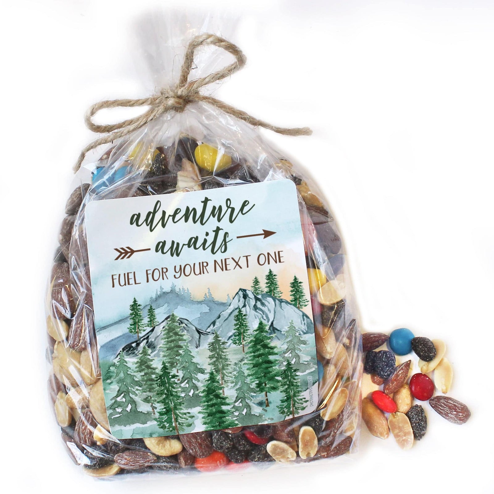 Little Adventurer Baby Shower Party Favor Trail Mix Bag Stickers | National Park Party Favors, Mountain Baby Theme Snack Bag Chip Labels - Distinctivs Party