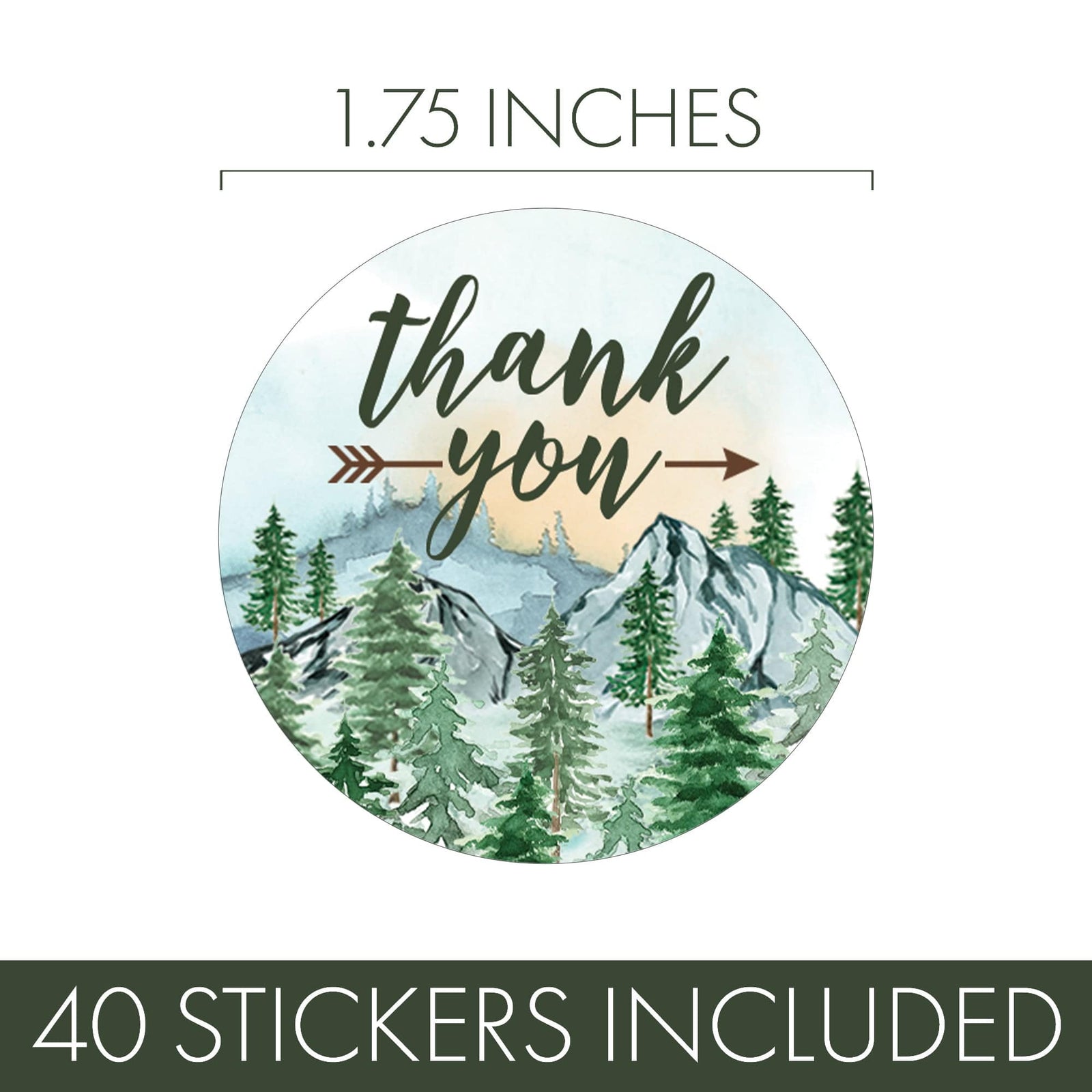 Little Adventurer -  Baby Shower Thank You Stickers - 40 Pack - Distinctivs Party