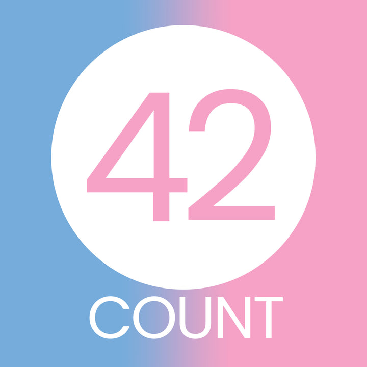 Gender Reveal Party: Little Man or Little Miss - Mini Candy Bar Stickers - Fit on Hershey® Miniatures - 42 Count