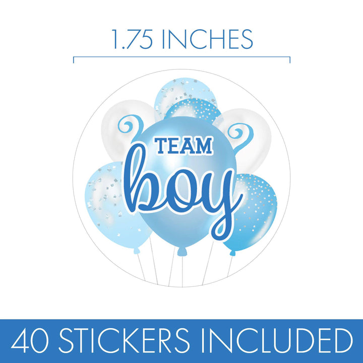 Pop the Balloon: Gender Reveal Party -Team Boy or Team Girl - 40 Stickers