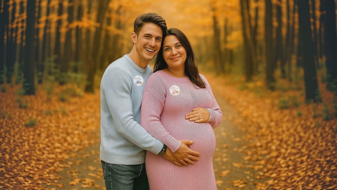 Little Pumpkin: Fiesta de revelación de género - Pegatinas del equipo Él o Ella - 40 pegatinas