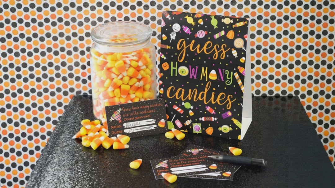 ¿Cuántos dulces hay en la fiesta de Halloween?