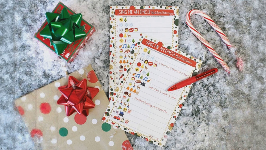 Christmas Emoji Guessing Party Game -  Sing Me an Emoji - 25 Cards