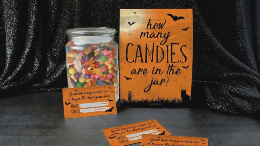 Full Moon: Halloween How Many Candies in the Jar Party Game