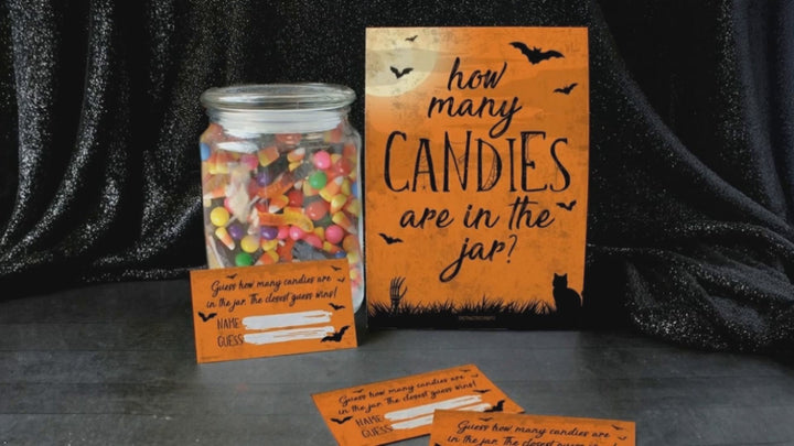 Full Moon: Halloween How Many Candies in the Jar Party Game
