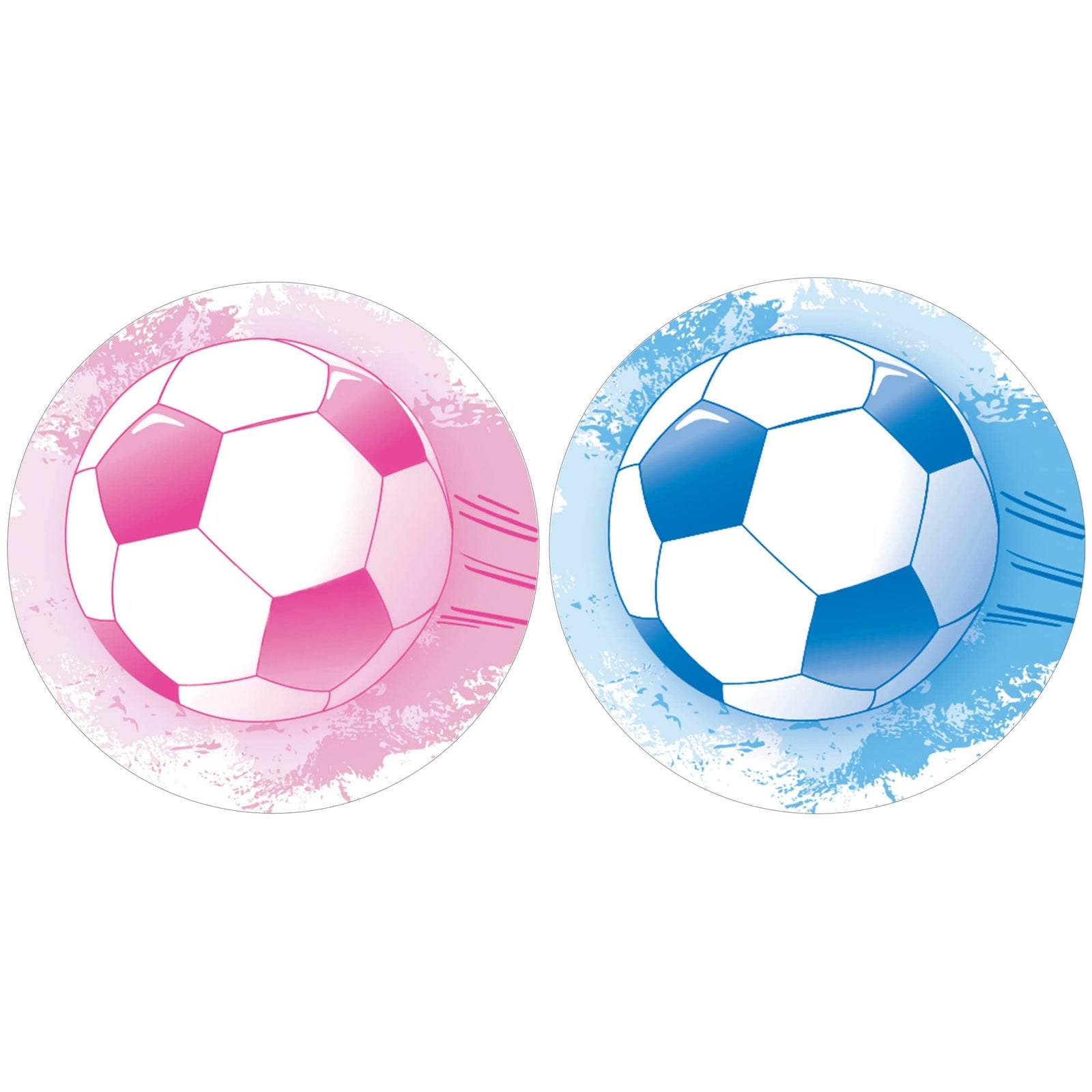 Soccer: Gender Reveal Party - Pink or Blue - 40 Stickers - Distinctivs Party