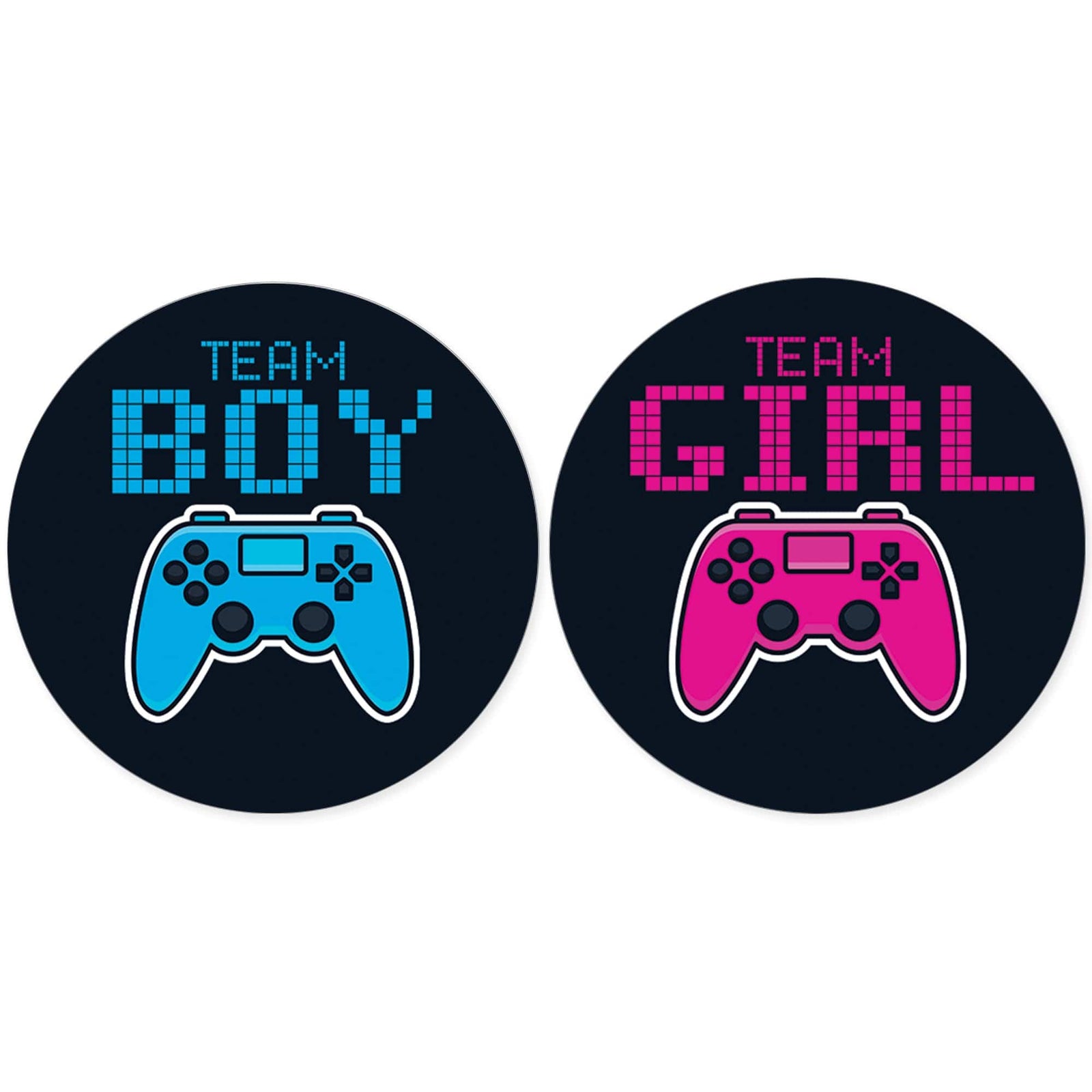Video Gamer: Gender Reveal Party - Girl or Boy  - 40 Stickers - Distinctivs Party