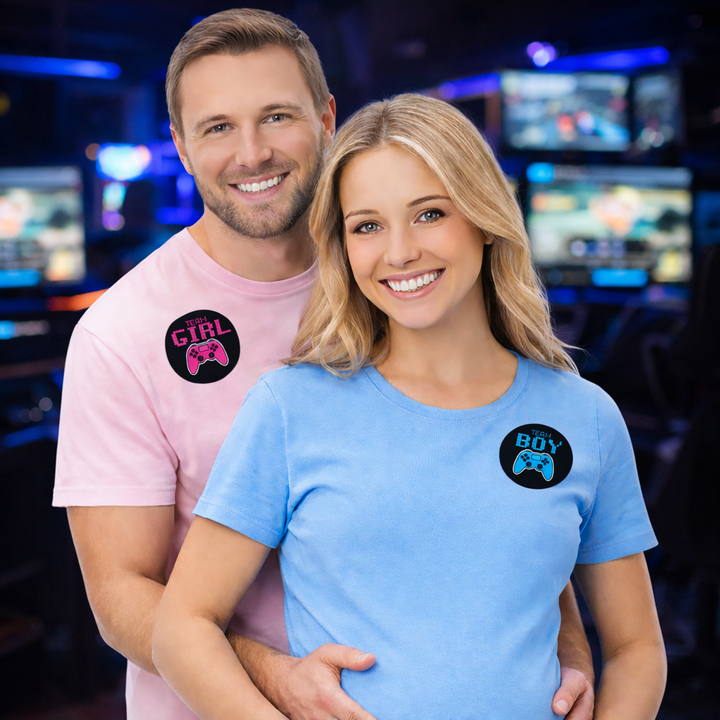 Video Gamer: Gender Reveal Party - Girl or Boy  - 40 Stickers