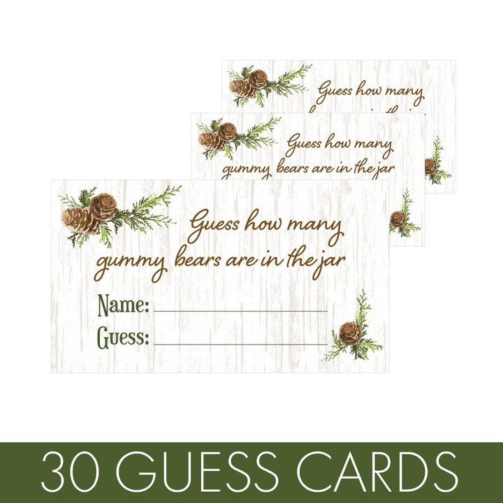 Woodland Bear: How Many Gummy Bears Baby Shower Game