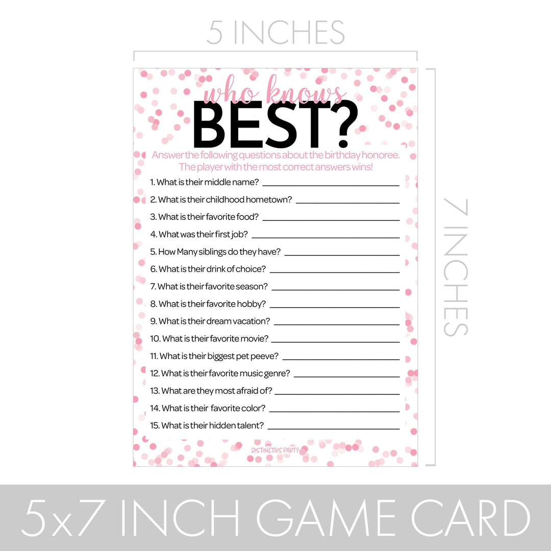 Born in The 1980s Pink & Black - Adult Birthday - Party Game Bundle - 3 Games for 20 Guests
