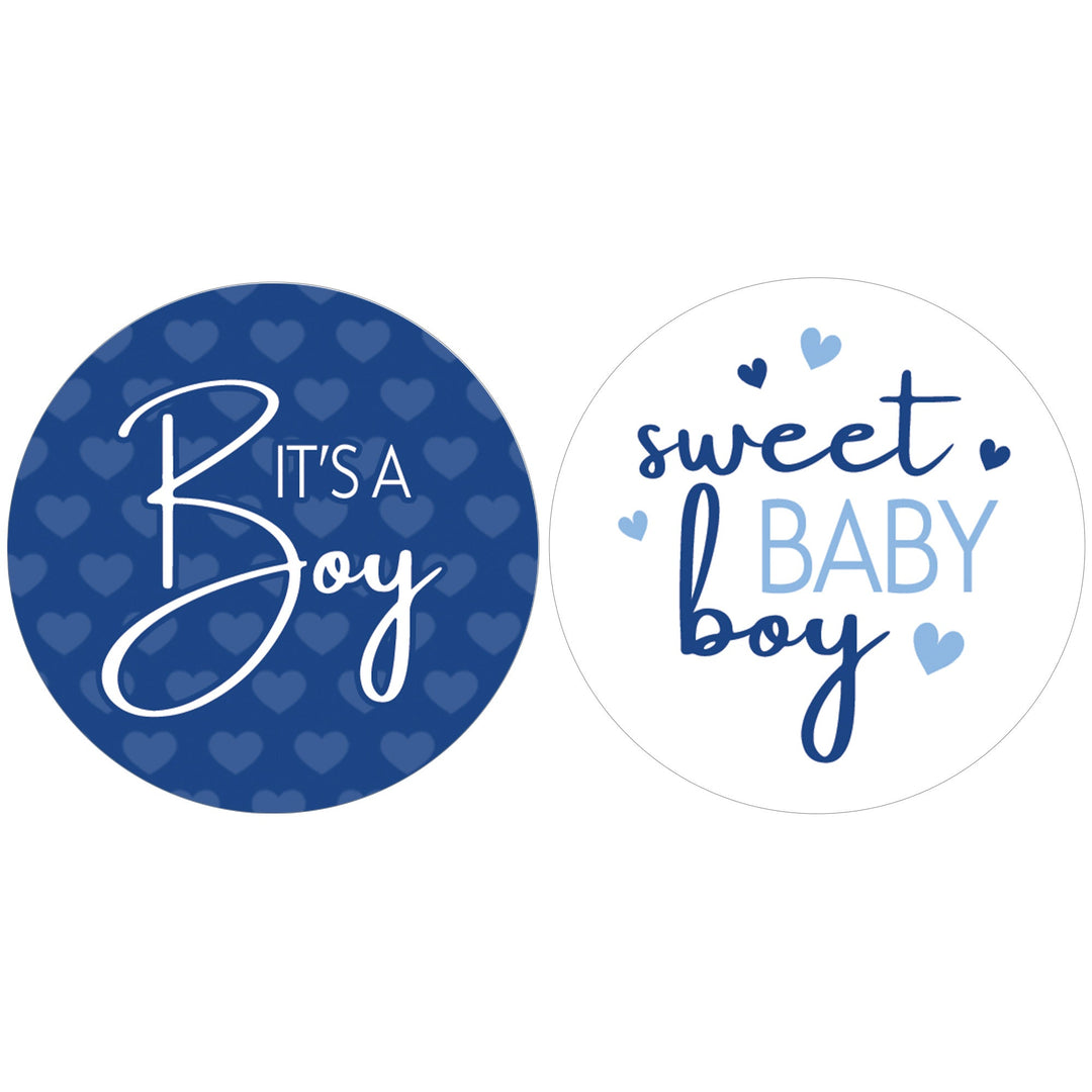 Sweet Baby Boy: Blue -  Baby Shower Stickers  - 40 Stickers