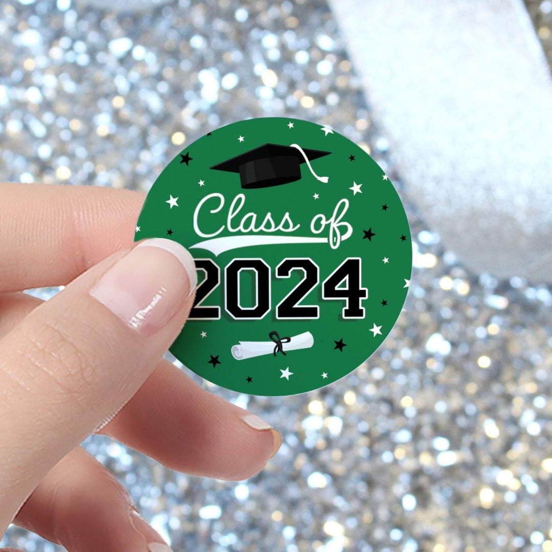Promoción de graduación de 2024: obsequios de fiesta de graduación para sobres y sellos de bolsas - 10 colores escolares - 40 pegatinas