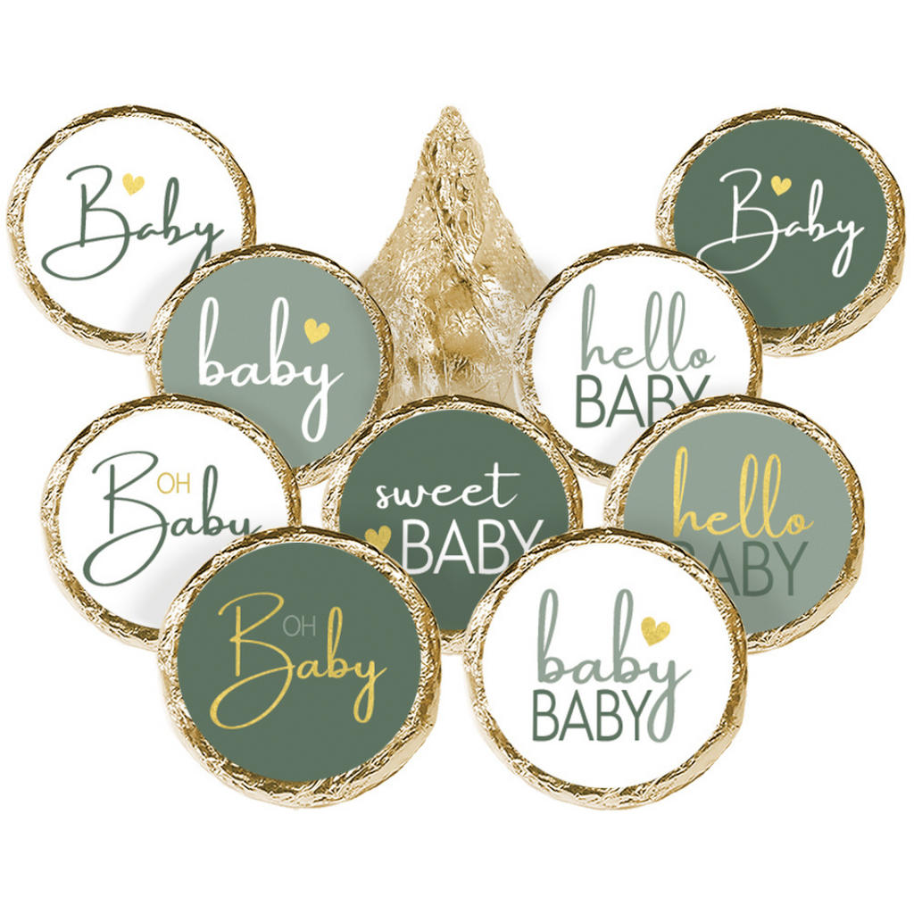 Sweet Baby Gender Neutral: Green - Baby Shower Water Bottle Labels - 2 –  Distinctivs