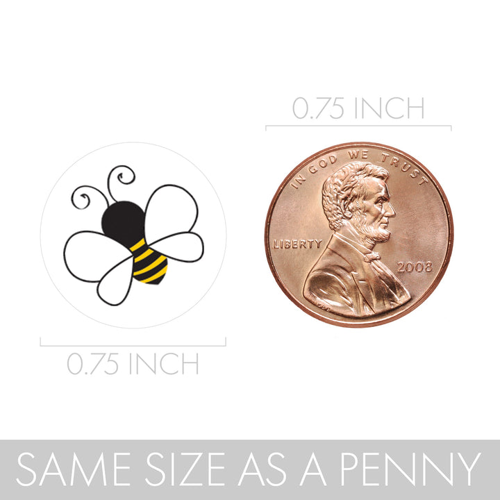 Bumble Bee: Baby Shower - Pegatinas de recuerdo - Se adapta a Hershey's Kisses - 180 pegatinas