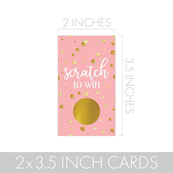 Gold Confetti: Pink - Scratch Off Game Cards - 28 Scratchers