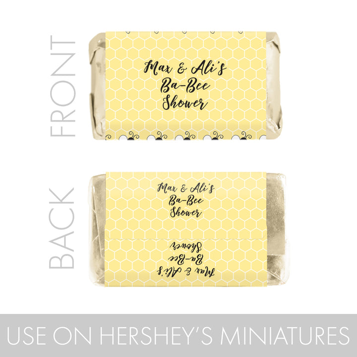 Personalized Bumble Bee: Baby Shower, Kid's Birthday, Bridal Shower -  Mini Candy Bar Labels - 45 Stickers