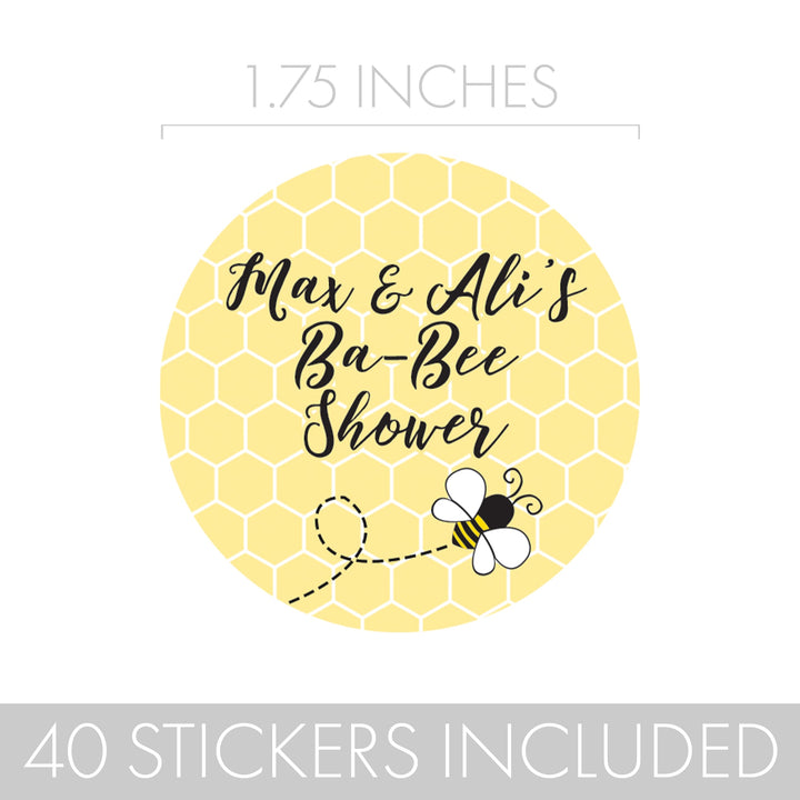 Personalized Bumble Bee: Baby Shower, Kid's Birthday, Bridal Shower -  Favor Labels - 40 Stickers