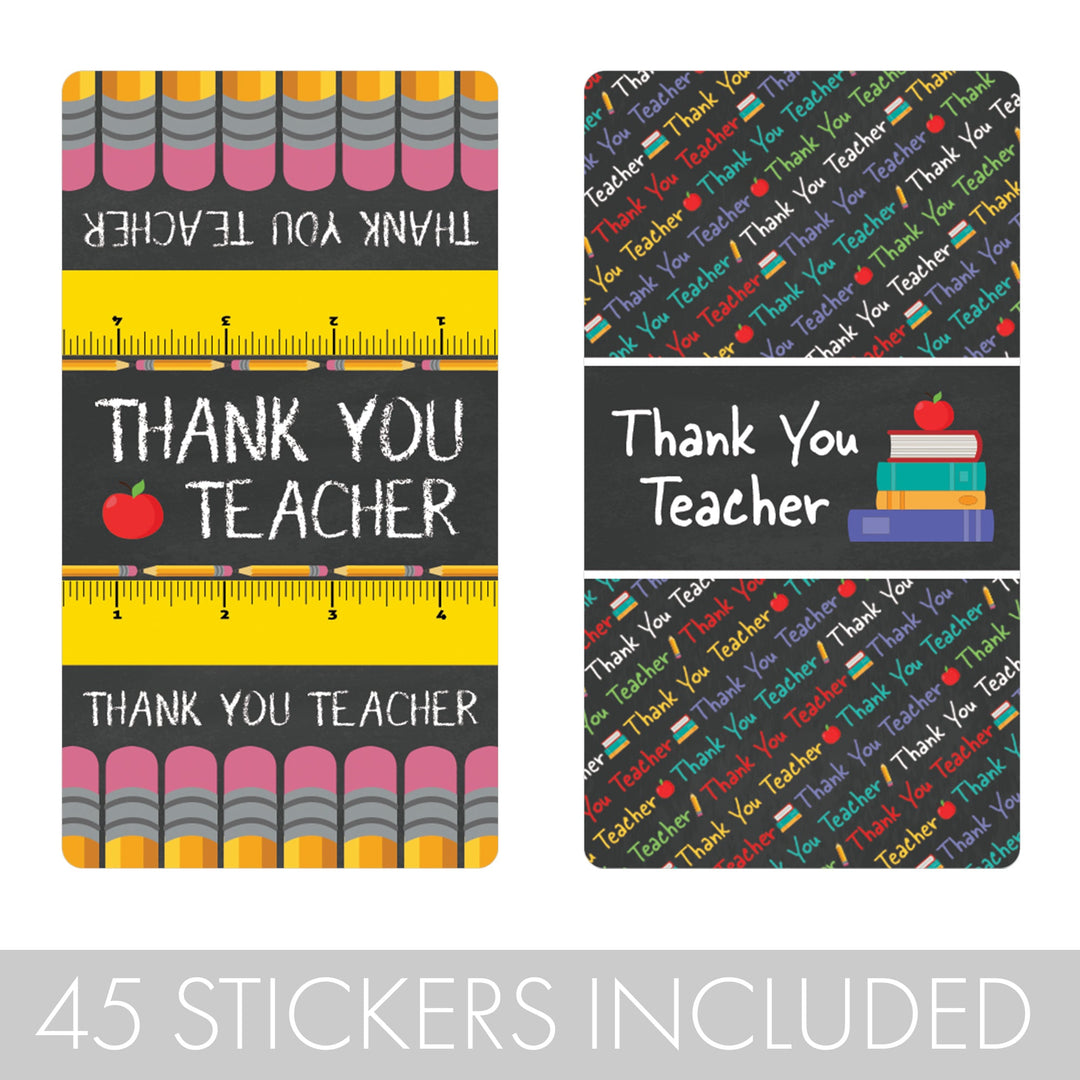 Teacher Appreciation Party: Thank You A+ Teacher - Candy Wrapper Labels - Fits on  Hershey® Miniatures - 45 Stickers