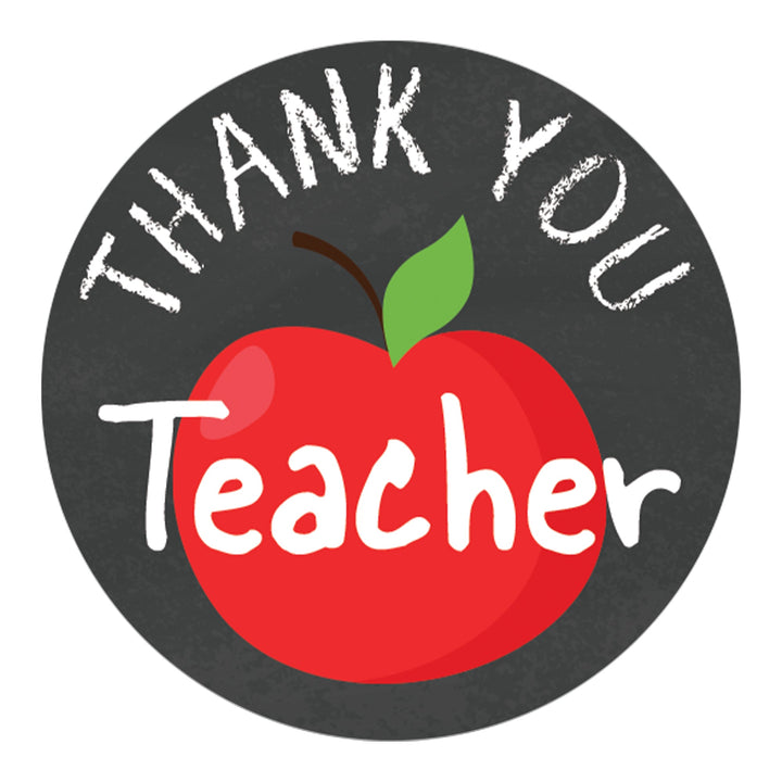 Teacher Appreciation Party: Thank You A+ Teacher - Round Favor Stickers - 40 Stickers