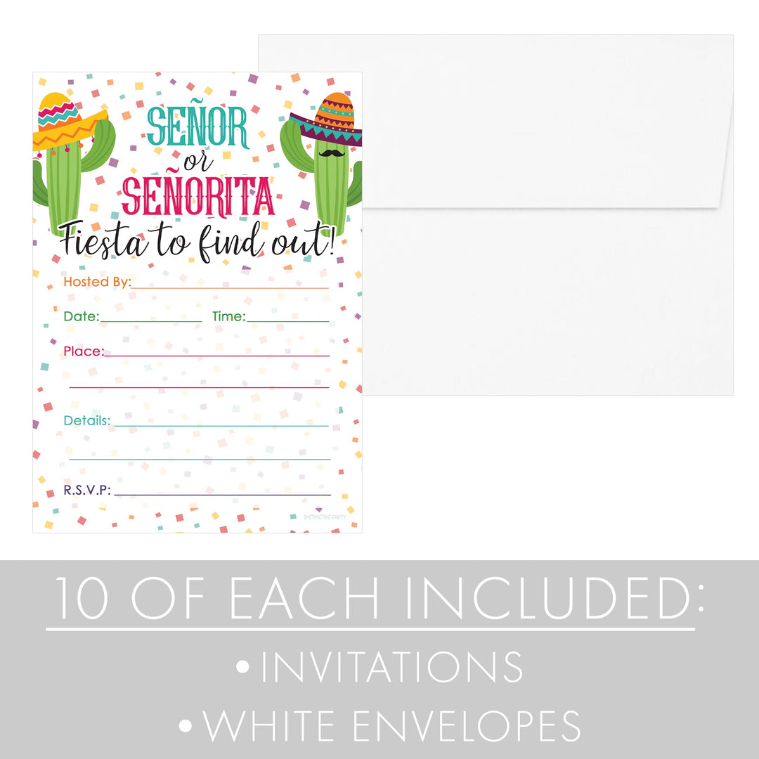 Taco 'Bout a Baby: Baby Gender Reveal Party Invitations – 10 Pack