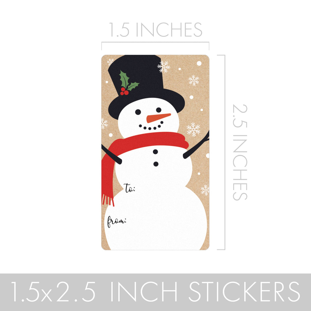 Gift Tags for Christmas Presents, Self Adhesive Christmas Labels  Stickers,Cute Snowman Designed Stickers with to and from Name Tags for  Christmas