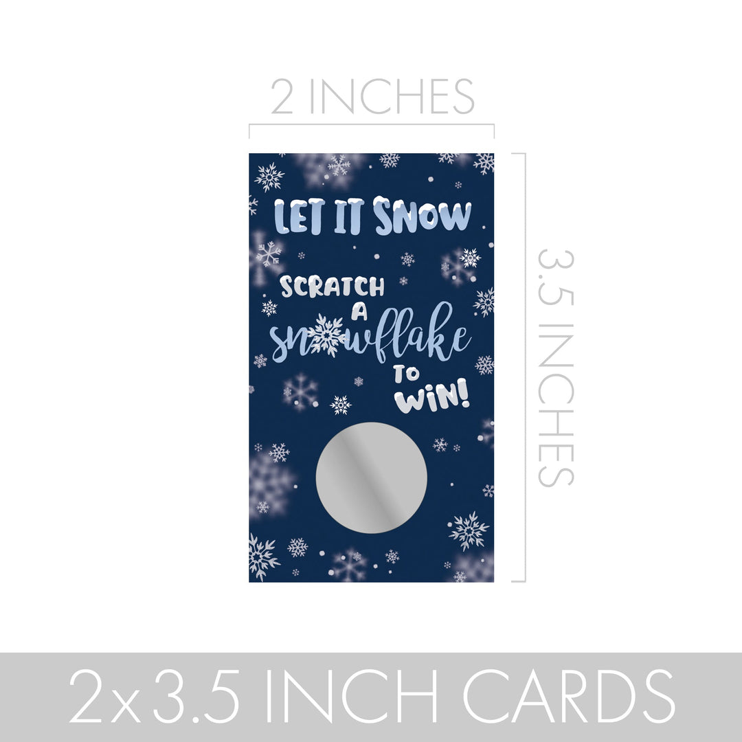 Snowflake Scratch Off Winter Party Game - 30 Game Cards