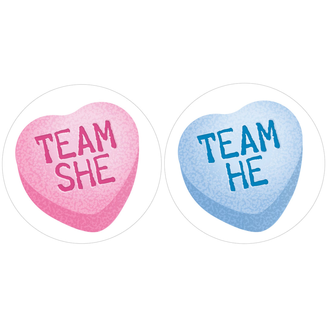 Valentine's Day Gender Reveal Stickers:  What Will Our Little Sweetheart Be Gender Reveal - 40 Stickers