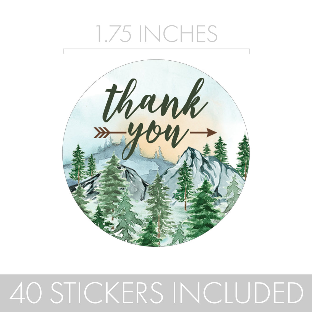 Little Adventurer -  Baby Shower Thank You Stickers - 40 Pack