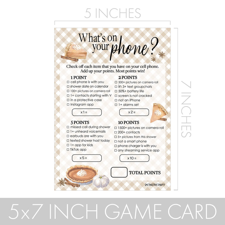 Cutie Pie - Baby Shower - What's On Your Phone and Word Scramble -  Baby Shower Game - Two Game Bundle -  20 Dual Sided Cards