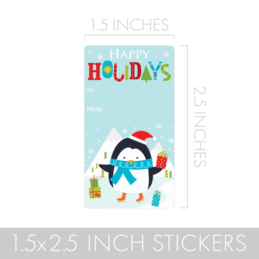 Christmas Gift Tag Stickers: Whimsical Holiday Fun - 75 Stickers