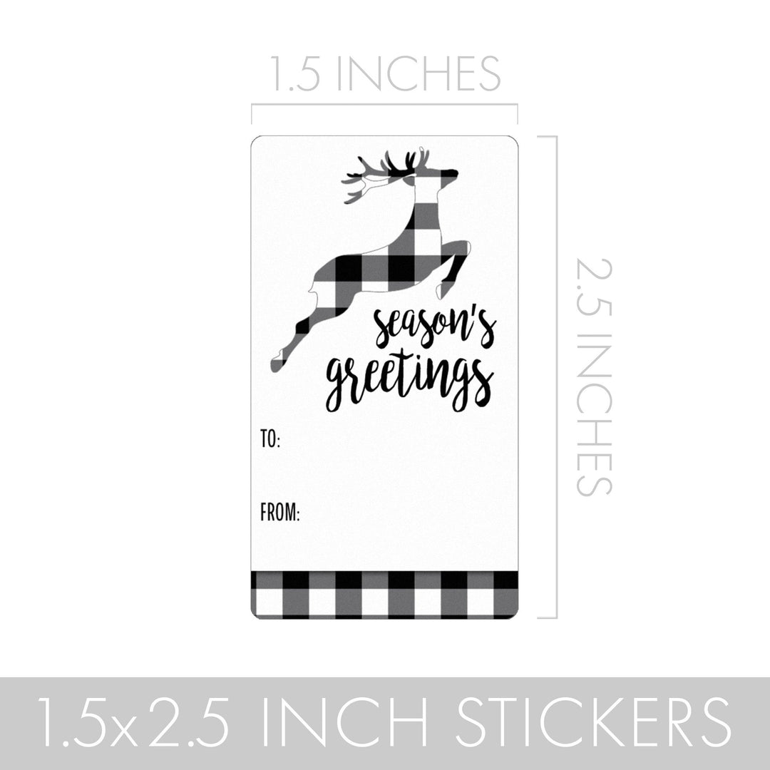 Christmas black and white stickers