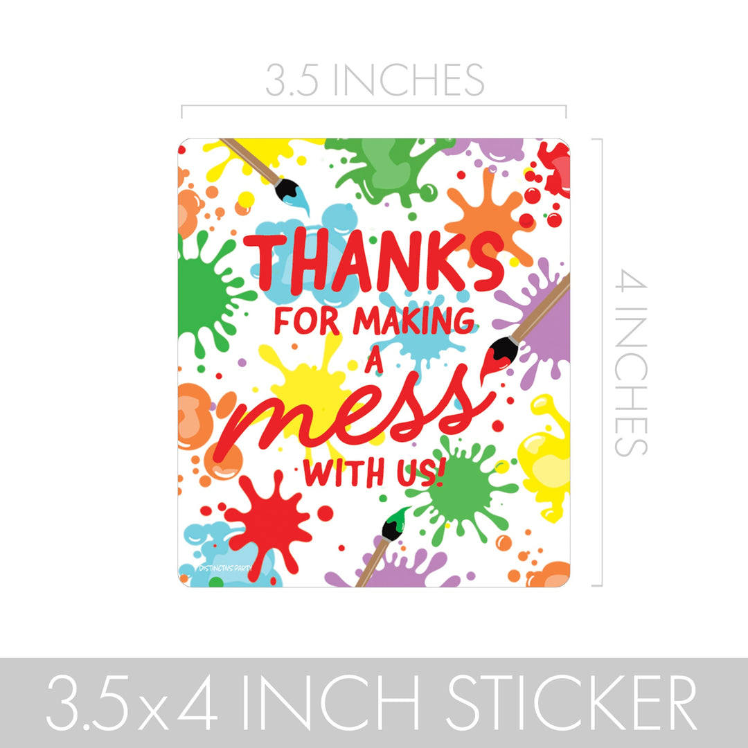 Art & Painting: Kid's Birthday -  Chip Bag and Snack Bag Stickers - 32 Pack