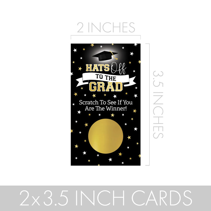 Graduation Party Game: Scratch Off Cards- Class of 2024 - 30 Cards (2 Winners)