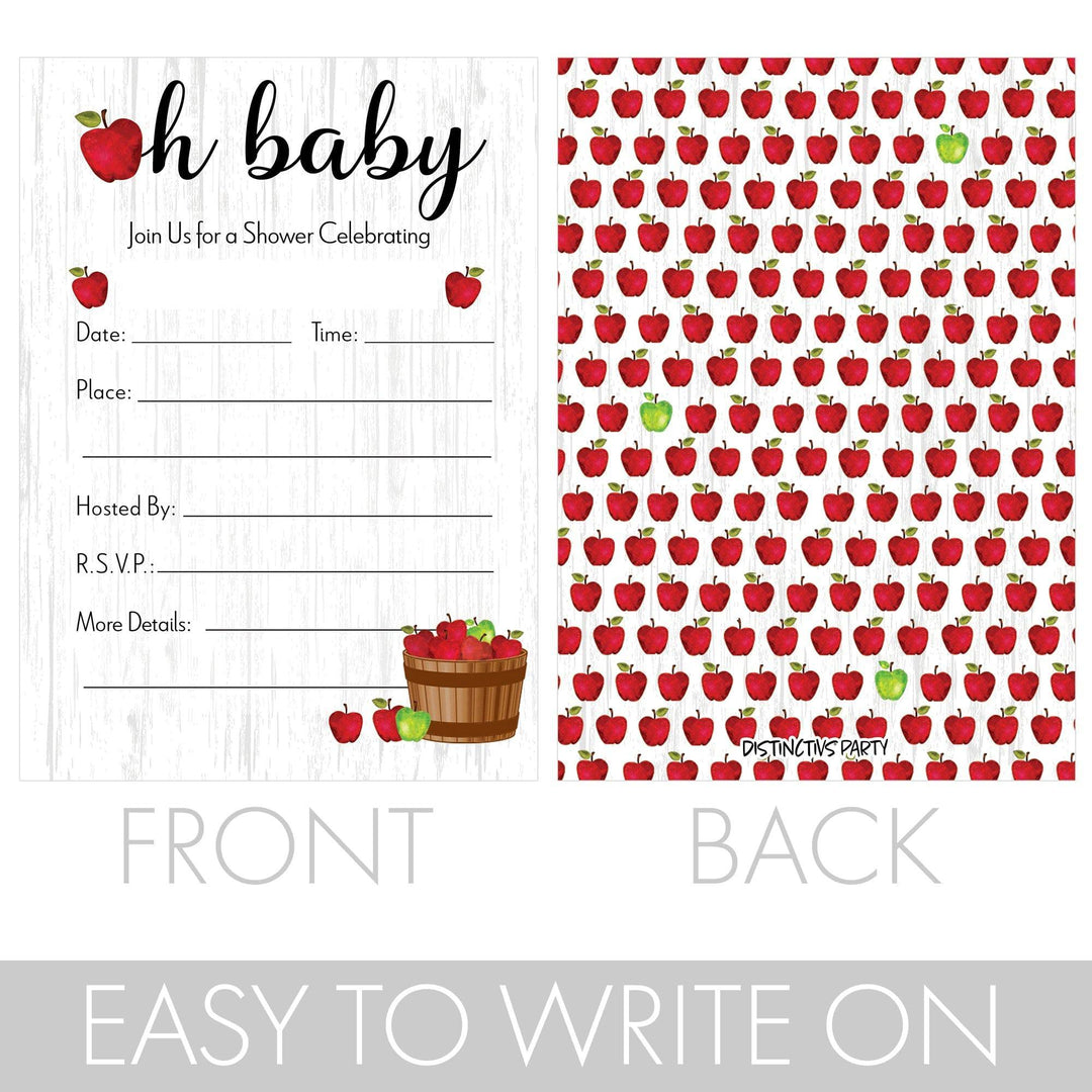 Apple Farmhouse: Baby Shower -  Party Invitations – 10 Cards