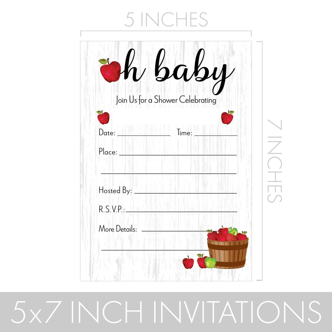 Apple Farmhouse: Baby Shower -  Party Invitations – 10 Cards