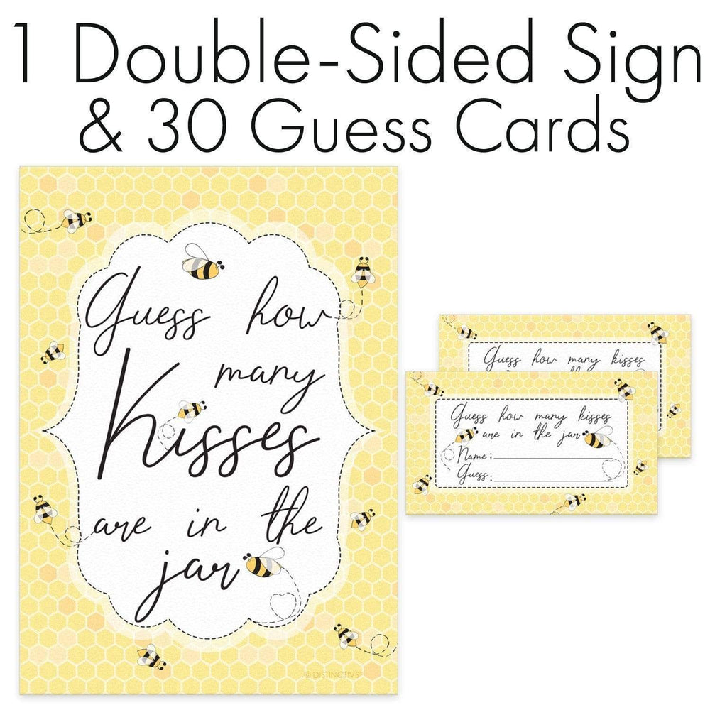 Sign with Cards Bumble Bee How Many Kisses Game