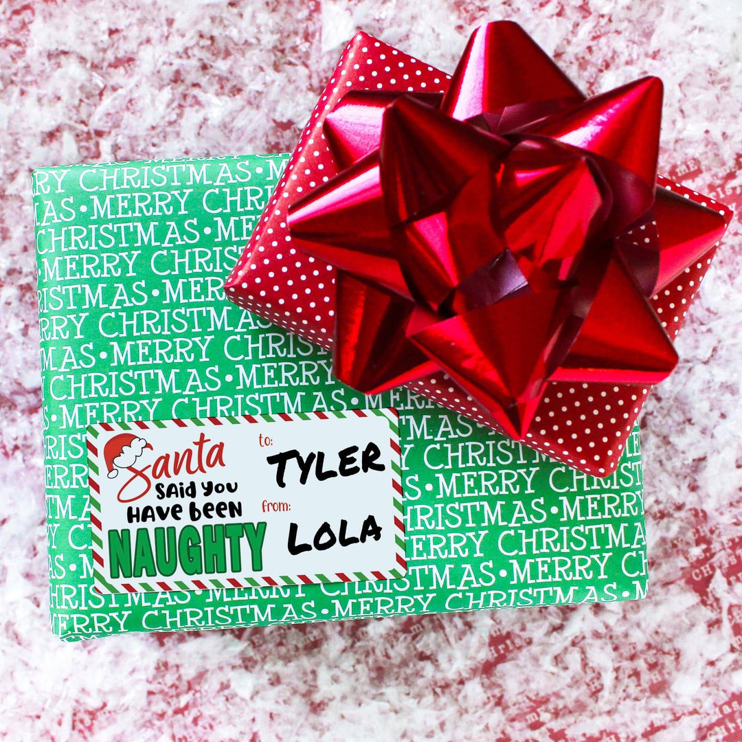 Christmas Gift Tag Stickers: Adult - Funny Elves - 75 Stickers - Distinctivs Party