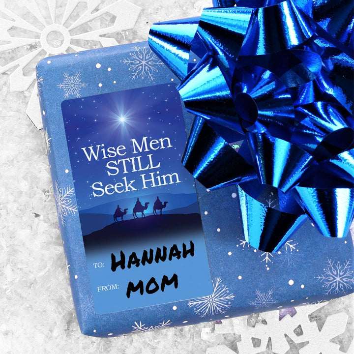 Christmas Gift Tag Stickers: Religious Christian Faith  - 75 Stickers - Distinctivs Party
