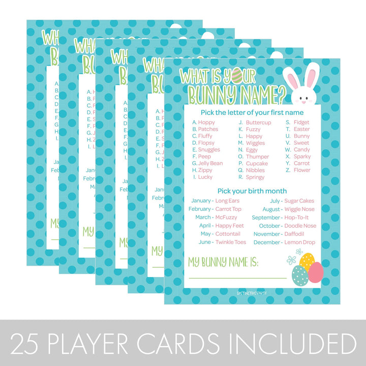 Easter Themed What's Your Bunny Name Game - 25 Count