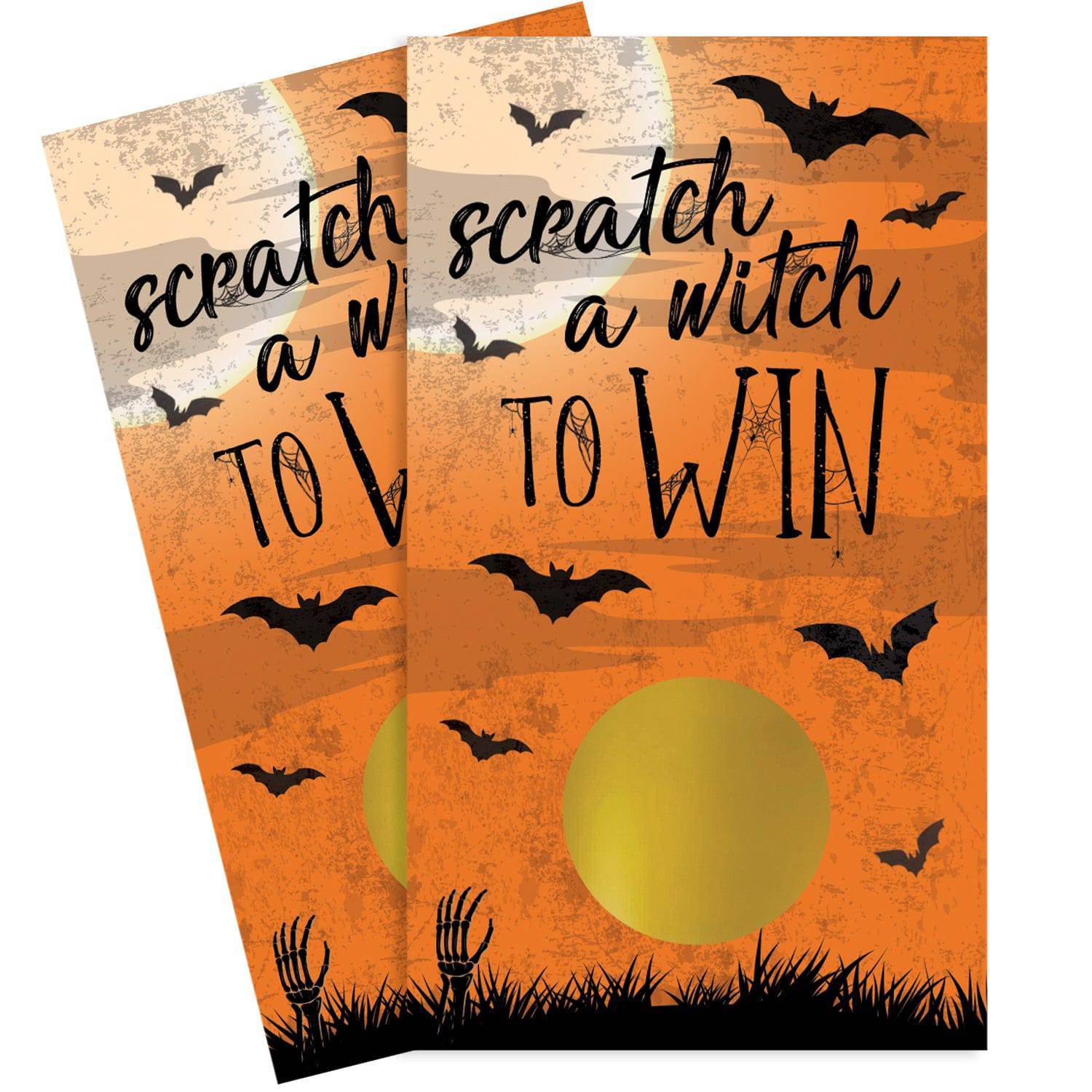 Full Moon: Halloween Party -  Scratch Off Game Cards - 30 Scratchers - Distinctivs Party