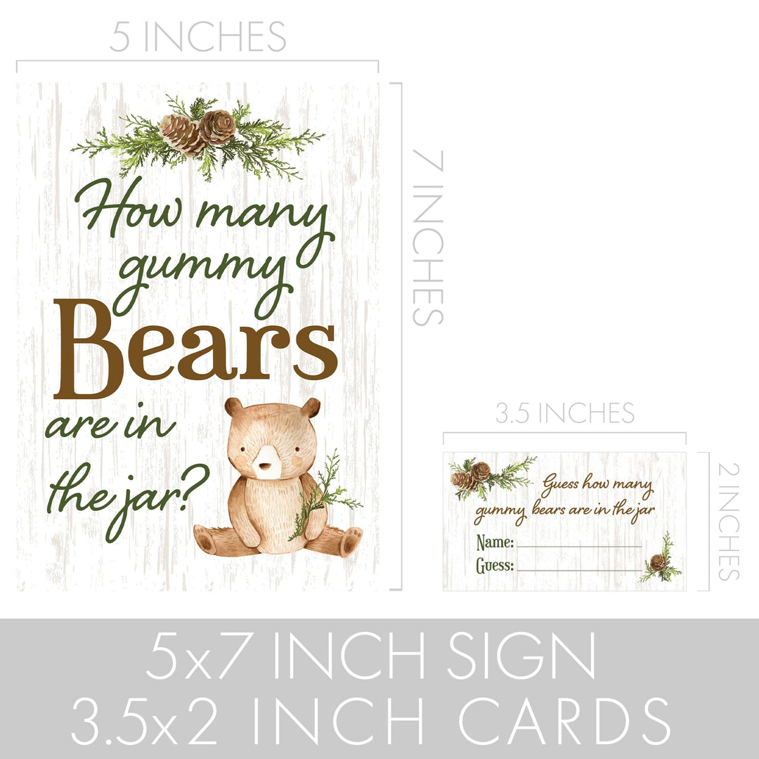 How Many Gummy Bears Woodland Baby Shower Game