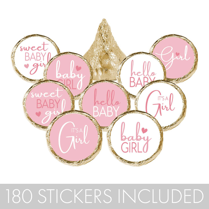 It’s a Girl Baby Shower Favor Stickers - Sweet Baby Girl - 180 Count