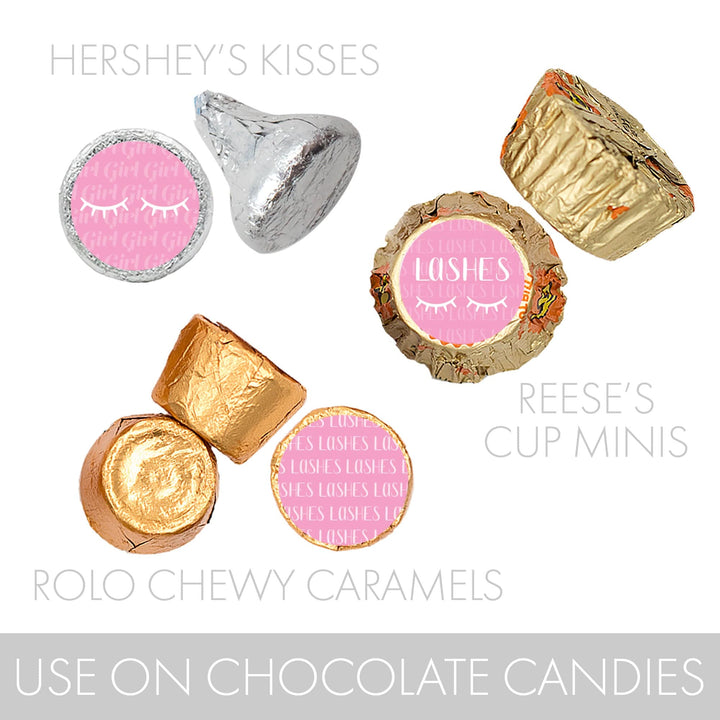 hershey's kisses reese cup minis rolo chewy caramels candy stickers 